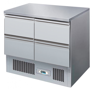 COOL-LINE-Universalkühltisch 4 Schubladen, 900 x 700 x 850 mm