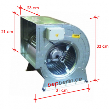 Radialventilator VKD, 180 W, 2000 m³/h, 230 V