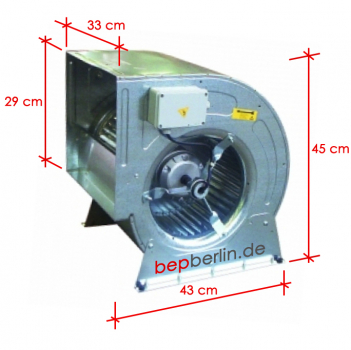 Radialventilator VKD, 550 W, 4000 m³/h, 230 V