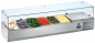 Preview: Pizzakühlaufsatz Glasaufsatz 1400 x 335 x 430 mm 6 x GN 1/4