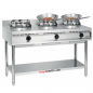 Preview: Gas-Wokherd  1500 x  600 x 800 mm, 3 Flammen, 34,5-39 kW, Erdgas