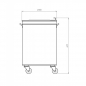 Preview: Abfalleimer auf Rollen 50 Liter, 380 x 605 mm