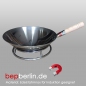 Preview: Wokpfanne- Sắt / Stahl Ø 38 cm, für Induktion & Gasherd, 10 cm Tief