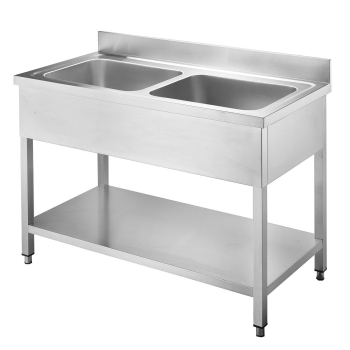 TOPLINE-Spültisch 1000 x 600 x 850 mm, 2 Becken