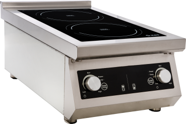 Induktion-Auftischkochfläche 2 Kochzonen 2x5 kW – Elektro Tischgerät 400V