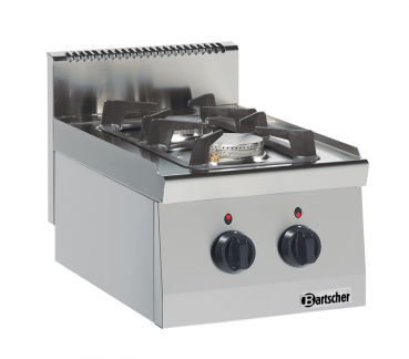 Bartscher 2 Flammen Gasherd, 400 x  600 x  290 mm, 9,5 kW