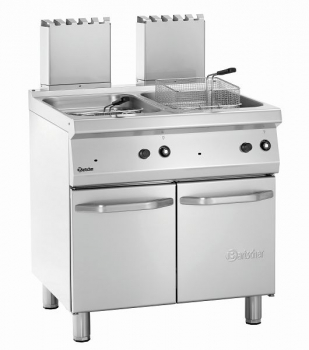 Bartscher Gas-Fritteuse 2 Becken, 2x23L, 30 kW, 800 x 700 x 850/900 mm