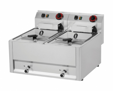 Elektro Friteuse, 2x8 Liter, 2x6 kW, 400 V