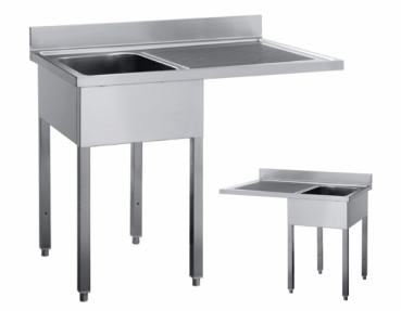 Spültisch 1400 x 700 x 850 mm, 1 Becken rechts od. links