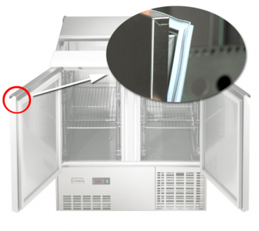 BEP Gummidichtung für Saladette 398 x 496 mm-Grau-Weiß