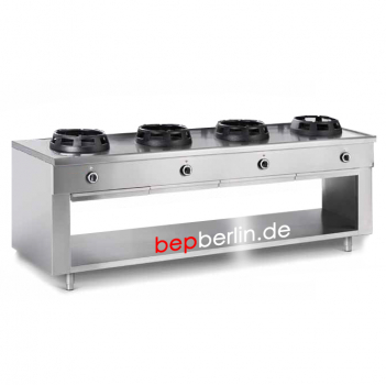 2000 x 700 x 850 mm, (22x4) 88 kW, Allgas-Herd Chinaherd