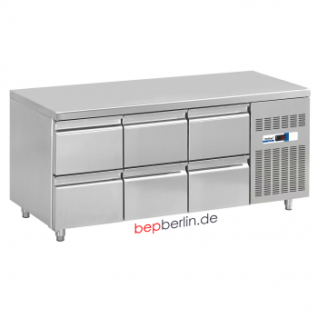 COOL-LINE Kühltisch 1795 x 700 x 850 mm,  6 Schubladen 1/2, KT 1795 6Z