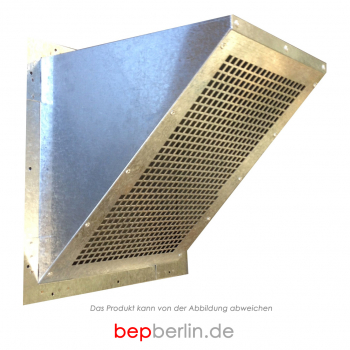 Ausblasstutzen 45° mit Vogelschutzgitter für AKB7200