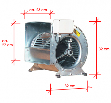 Radial-Ventilator 184 W, 1300 m³/h