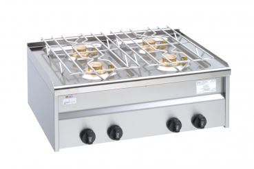 EKU 4-Flammen-Gaskocher, 800 x 600 x 300 mm 22 kW