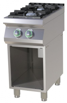 Gaskochherd, 2 Brenner, 400 x 730 x 900 mm, 12 kW