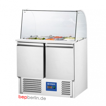 Saladette mit Glasaufsatz,  900 X 705 X 1300 mm mit Glas