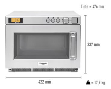 Preview: Panasonic Mikrowelle 1800 Watt, 422 x 476 x 337 mm