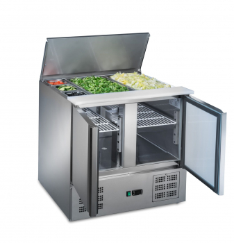 Saladette 900 x 700 x 870 mm, mit 2 Türen