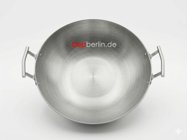 Wokpfanne-Thép Trắng Chống Gỉ-Edelstahl-Ø 46,5 cm nur für Gasherde - Kopie