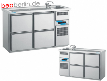 Biertheke, 4 Schubladen, 1550 x 700 x 980 mm