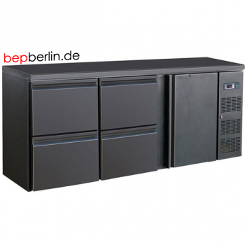 Barkühltisch,Flaschenkühltisch, Barkühlung, Schwarz, 2002 x 513 x 860 mm