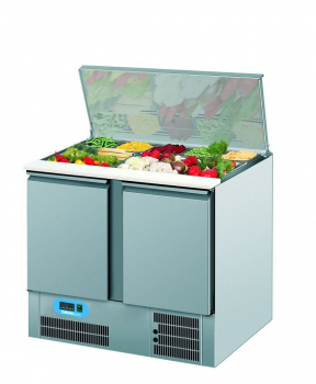 Chromonorm Saladette 900 x 700 x 850 mm, mit 2 Türen