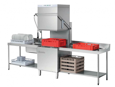 Durchschub-Spülmaschinen DS 2002, 11 kW, 760 x 755 x 1570 mm