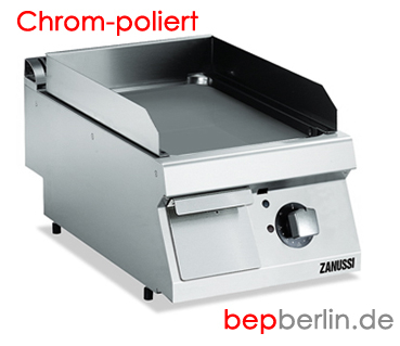 Elektro Bratplatte 400 x 700 x 250 mm, 4,2 kW, Chrom Poliert
