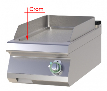 4,5 kW, 400 x 730 x 300 mm, Elektro Grillplatte, Chrom