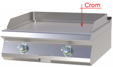 Elektro Grillplatte Chrom, 9 kW, 800 x 730 x 300 mm