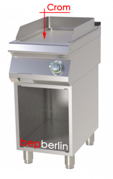 Griddleplatte, 400V, 400 x 730 x 900 mm, Crom