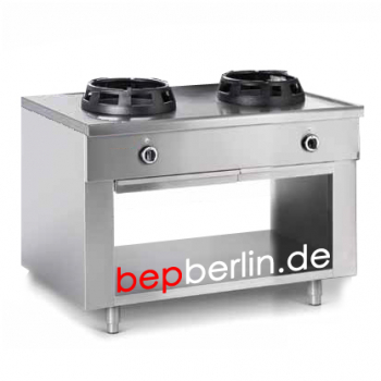1200 x 900 x 850 mm, (16x2) 32 kW, Allgas-Herd Chinaherd, (90cm breit)