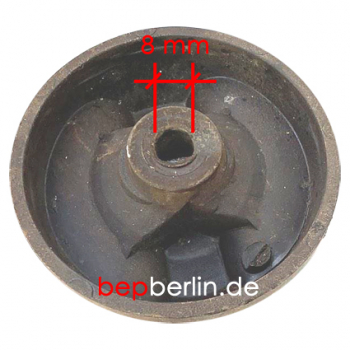 Knebel Gashahn PEL22/23 ø 70mm Achse ø 10x8mm Abflachung oben/unten schwarz - für Baron