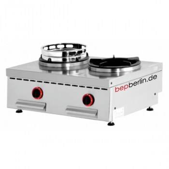 Tischkocher 2 Flammen 800 x 600 x 375 mm, 30kW(Erdgas)-26kW(Propan)