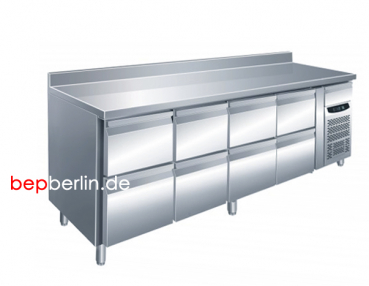Kühltisch 2230 x 700 x 860 mm,-2°C/+8°C, Umluft