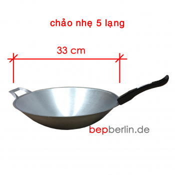 Wokpfanne-Alu Ø 33 cm für Gasherd , ca. 10 cm Tief