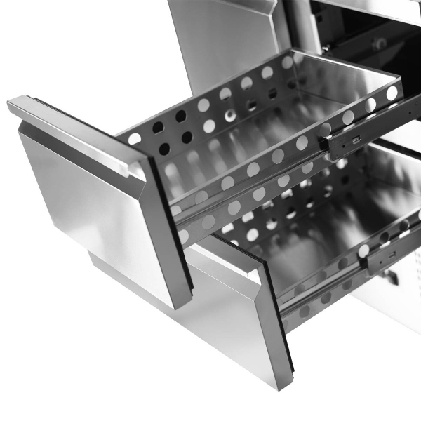 Kühltisch Mini / 3-fach - mit 6 Schubladen, 1365 x 700 mm