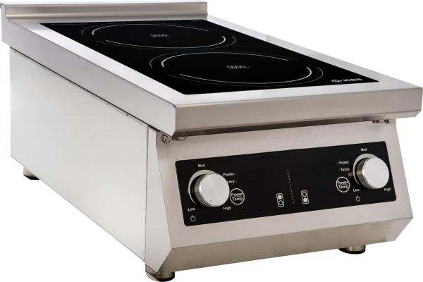 Induktion-Auftischkochfläche 2 Kochzonen 2x5 kW – Elektro Tischgerät 400V