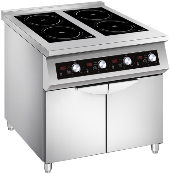 Induktionsherd 4 Kochzonen 4x 5KW Profi Standgerät 400V Gastronomie