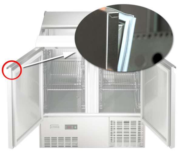 BEP Gummidichtung für Saladette 398 x 496 mm-Grau-Weiß