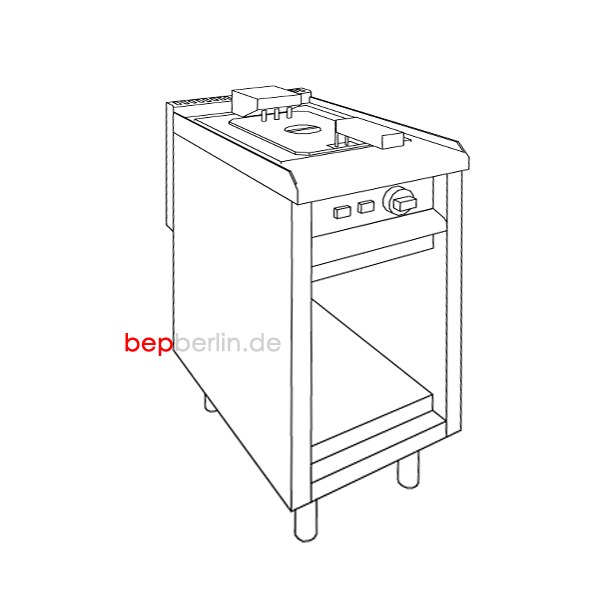 EKU Fritteuse 400 x 850 x 850 mm 10 kW, 400V extra stark