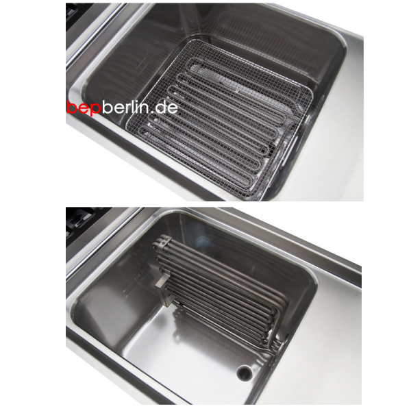 Fritteuse,Elektro 800 x 730 x 900 mm, 2x17 Liter, 27 kW