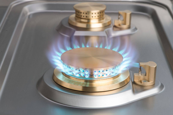 EKU 4-Flammen-Gaskocher, 800 x 600 x 300 mm 22 kW