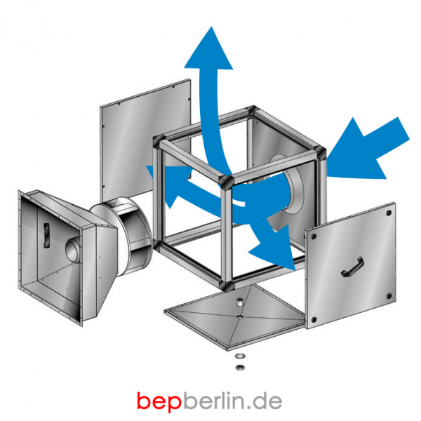 4.000 m³/h, Airbox Küchenabluftbox, 690 x 650 x 690 mm/230V