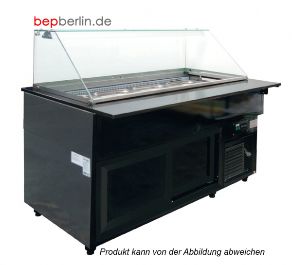 Verkaufstheke Gastroline 1300x800x1250 mm, 2 - 8 °C, LED-Beleuchtung