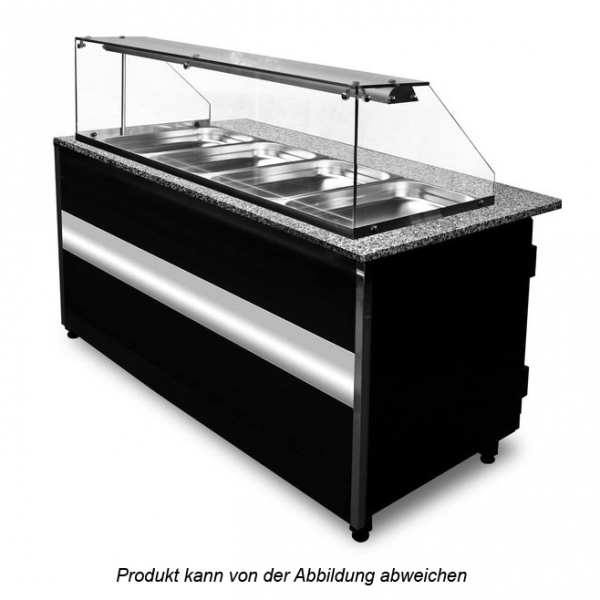 Verkaufstheke Gastroline 1300x800x1250 mm, 2 - 8 °C, LED-Beleuchtung
