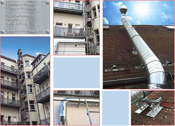 Lüftungsanlage in Leipzig, 5 Etagen