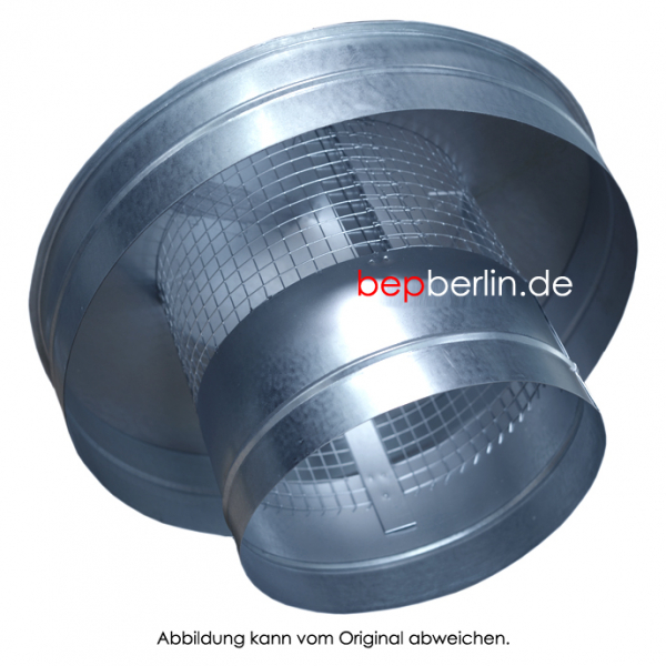 Regenhaube für Ø 125mm Rohr, verzinkt