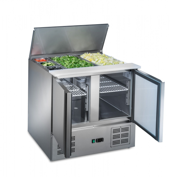 Saladette 900 x 700 x 870 mm, mit 2 Türen